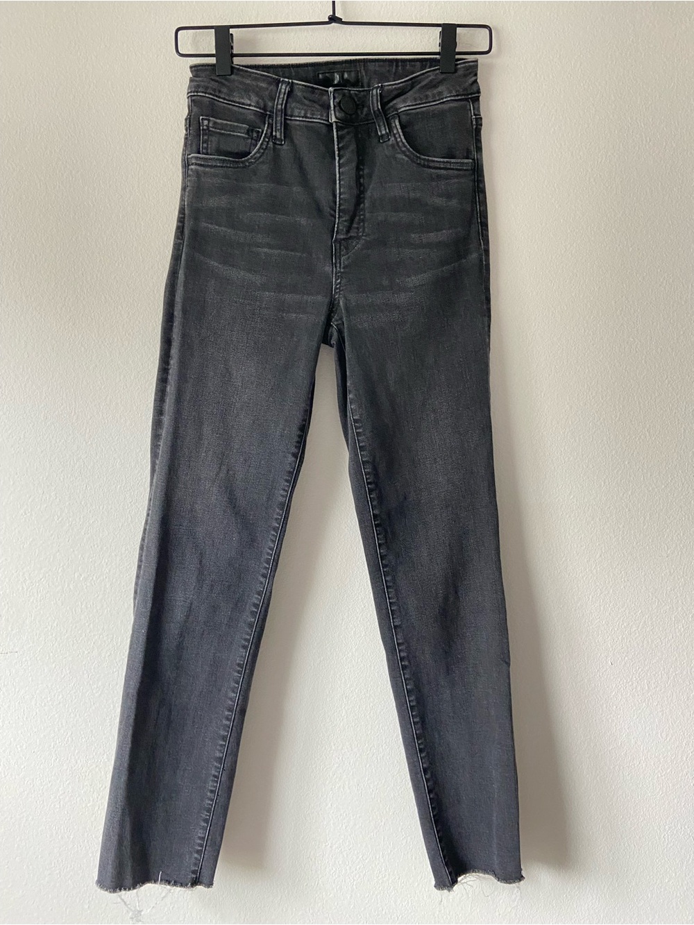 KUT from the Kloth Reese High Rise Fab Ab Ankle Straight Jeans Size 0 Black